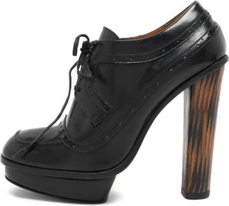 Fendi leather platform boots - Black