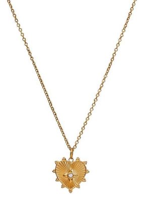 Alex and Ani Heart Starburst Pendant Necklace in Gold at Nordstrom