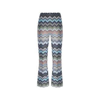 Missoni Wide Trousers, female, Multicolor, Size: XS Zig-Zag Straight Pants