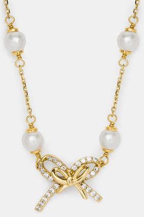 Kate Spade New York Girlie Pearlie Pearl Bow Scatter Necklace