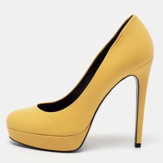 Barbara Bui Barbara Bui Yellow Leather Platform Pumps