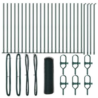 Berkfield Home Hexagon Fence Green 0.4x50 m Steel