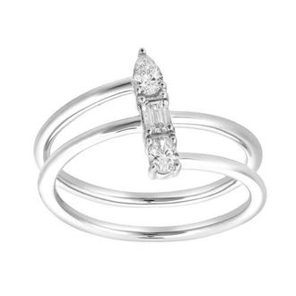 LuvMyJewelry Tayla 14K Gold Lab Grown Diamond Ring - 0.34 Ct in 14K White Gold at Nordstrom, Size 7