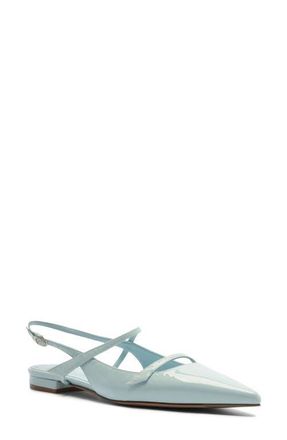 Alexandre Birman Tita Pointed Toe Slingback Flat in Dust Blue at Nordstrom, Size 6.5