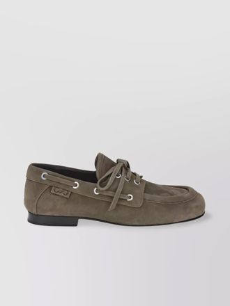 Proenza Schouler suede boat laced loafers