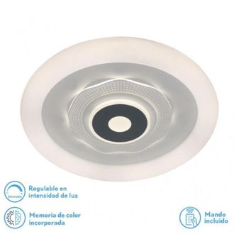 Fabrilamp Fabrilamp - Plafon 78w 3000k, 4000k, 6500k Anthe Blanco/gris 9x50x50cm 10530lm Regulable, Memoria Y C Remoto Marca
