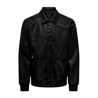 Only & Sons Only & Sons, Heren, Jassen, Zwart, Maat: L