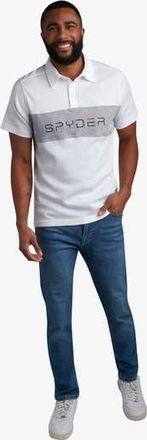 Spyder Men Short Sleeve Color Block Polo in White at Nordstrom, Size Large