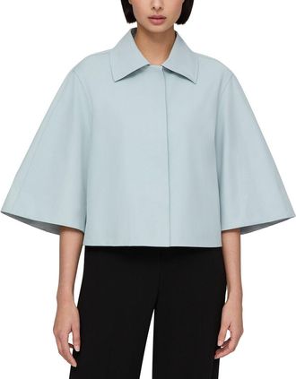 Lafayette 148 New York Elbow Sleeve Cropped Jacket