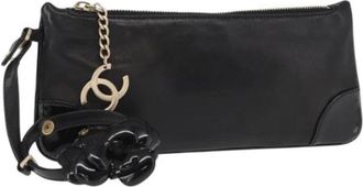 Chanel Pre-owned Clutches, female, Black, Size: ONE SIZE Pre-owned Vintage Leather Clutch