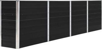 vidaXL Vidaxl - Jardinera elevada acero galvanizado gris antracita 320x40x77 cm