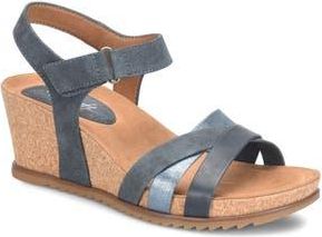 S&ouml;fft Talia Wedge Sandal in Navy at Nordstrom Rack, Size 6.5