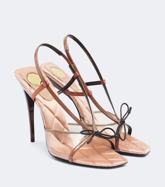 Saint Laurent Jean TPU and leather slingback sandals