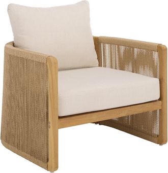 Safavieh Couture Gale Teak & Hyacinth Patio Chair