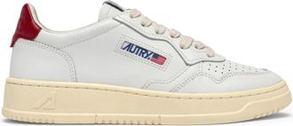 Autry Low-Top Leather Sneakers with Contrasting Heel Tab