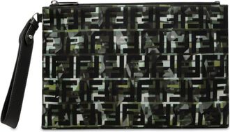Fendi Pre-owned Fendi FF 1974 Nylon Camouflage Wristlet Pouch Ladies MISVE7LM0NCSICL0