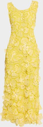SIMKHAI Corinna Cutout Floral Lace Midi Dress