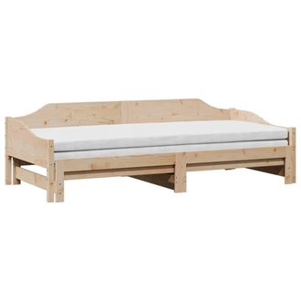 Berkfield Home Versatile Daybed with Trundle without Mattress 90x190 cm Single S in Light Tan