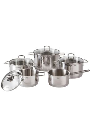 Silit Kochtopfset, Edelstahlfarben, Metall, 5-teilig, 20 cm,24 cm,16 cm, 3,3 l,5,6 l,1,5 l,1,6 l,2,5 l, Kochgeschirr, Töpfe, Topfsets