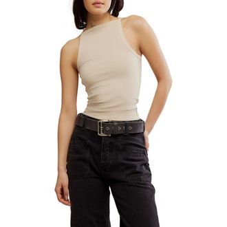 Free People Mia Rib Tank in Sand Dollar at Nordstrom Rack, Size X-Large