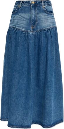 Ganni Gonna midi denim - Blu