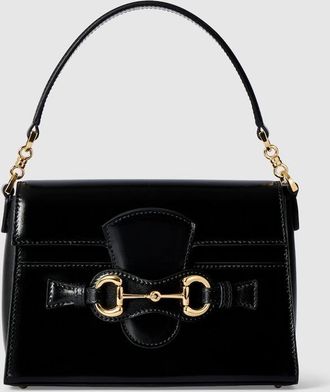 Gucci Horsebit Duomo Small Top Handle Bag, Black, Leather