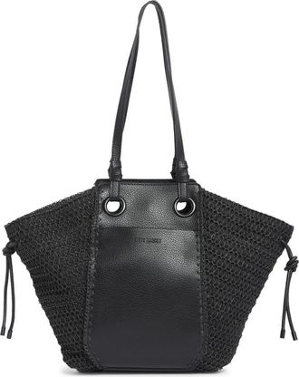 Steve Madden Bidris Mix Media Tote Bag in Black at Nordstrom Rack