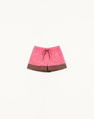 Valentino Starry Signature Muslin Shorts Wo