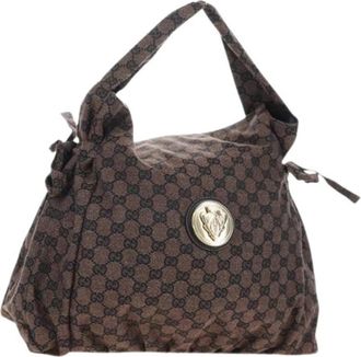 Gucci Pre-owned Vintage GG Canvas Schoudertas - Dames - Vintage Schoudertas - Bruin - ONE Size - Vintage