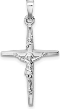 Diamond2Deal 14k White Gold INRI Crucifix Charm