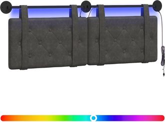 vidaXL Cabecero Colgante Negro Pu Antiguo Vidaxl