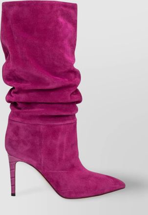 PARIS TEXAS slouchy knee length suede stiletto boots