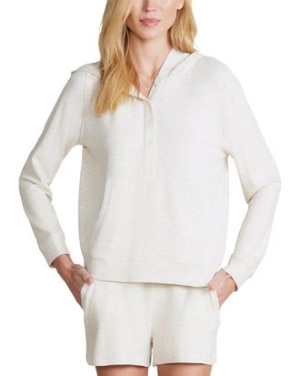 Barefoot Dreams Mc Brushed Fleece Henley Hoodie