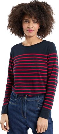 Armor Lux Armor Lux Womens Marinière Port-Louis Héritage Femme Jumper, Multicolour (Ii9 Rich Navy/Braise Ii9), 14 (Size: 3)
