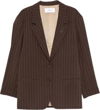 Lardini Pinstripe-pattern Single-breasted Wool Blazer