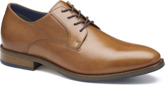 Johnston & Murphy Mens Landry Plain Toe Dress Casual Lace-Up Shoe