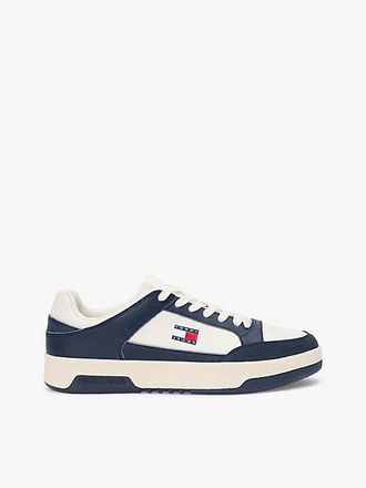Tommy Hilfiger Leather Mixed Texture Cupsole Trainers
