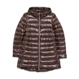 Herno Winter Jackets, female, Brown, L, A-Shape Ultrilight Jacket