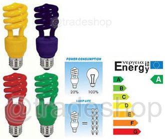 Trade Shop Trade Shop Traesio - Trade Shop - Lampadina Colorata 13w Blu Rossa Giallde E14 E27