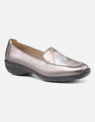 Hotter Womens Faith II Womens Wide Fit Slip On Shoes - Silver - Size: 7.5
