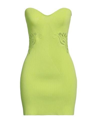 self portrait neon dress Self-Portrait Green Embellished Mesh Long Sleeve Midi Dress M Self-Portrait