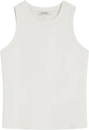 Max Mara Tops, Dames, Wit, S, Katoen, Carolina Scuba Jersey Top