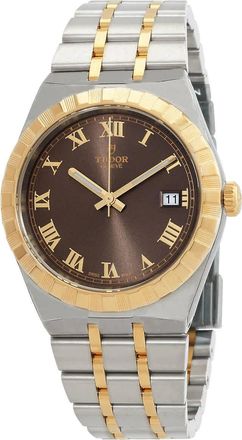 Tudor Royal Automatic Chocolate Brown Dial Two-Tone Mens Watch M28503-0007