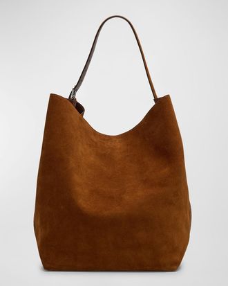 Toteme Large Belted Suede Tote Bag