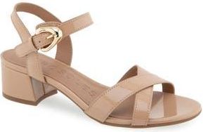 Aerosoles Cinzia Block Heel Sandal in Beige Bisque Faux Leather at Nordstrom Rack, Size 9.5