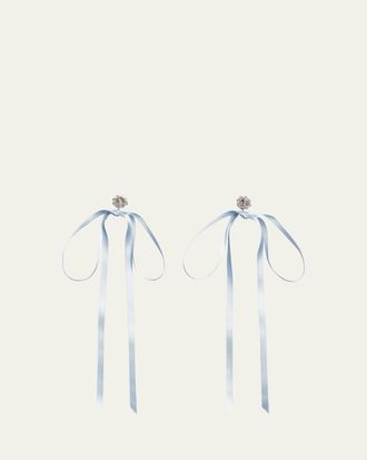 Simone Rocha Bow Ribbon Stud Earrings