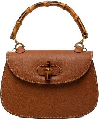 Gucci Pre-owned Gucci Small Grained Calfskin Bamboo Night Satchel Ladies 5T61F35ELS0NK9AX