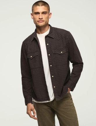 Lucky Brand Mens Long Sleeve Relaxed Western Shirt