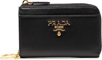 Prada Black Leather Coin Purse/Coin Case (Pre-Owned)