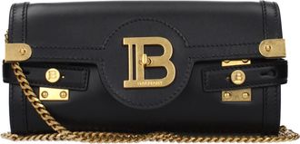 Balmain Black Leather Clutch Womens Bag